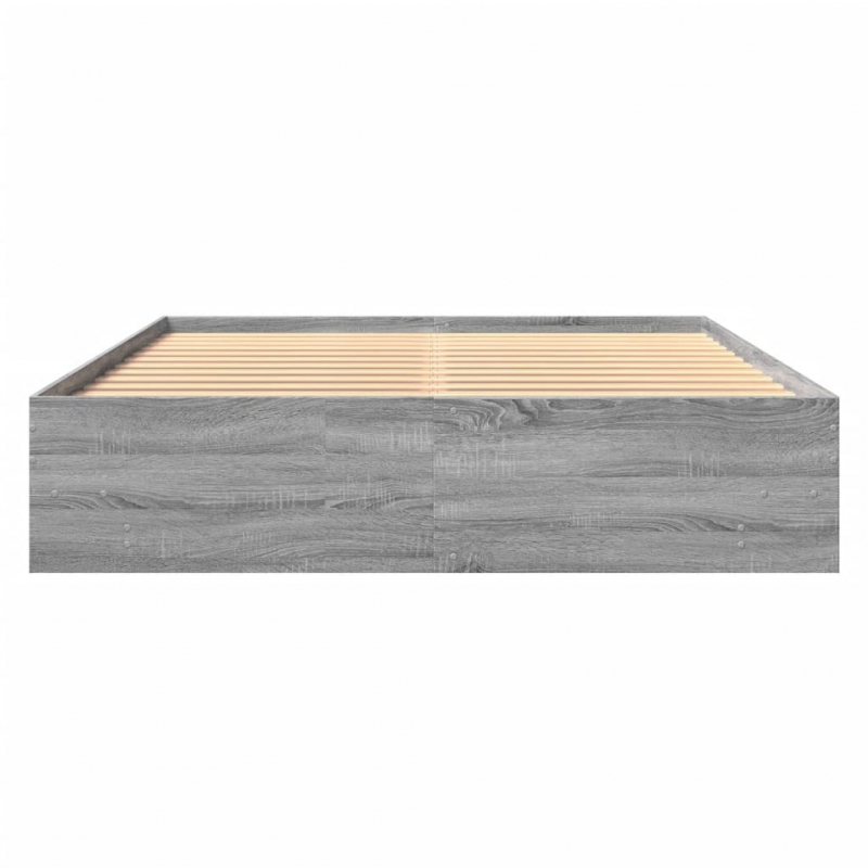 Bettgestell Grau Sonoma 150x200 cm Holzwerkstoff