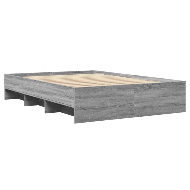 Bettgestell Grau Sonoma 120x200 cm Holzwerkstoff
