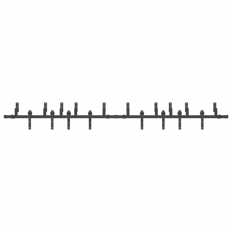 Schiebetürbeschlag-Set 305 cm Stahl Schwarz