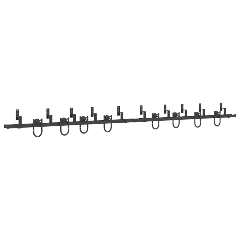 Schiebetürbeschlag-Set 366 cm Stahl Schwarz