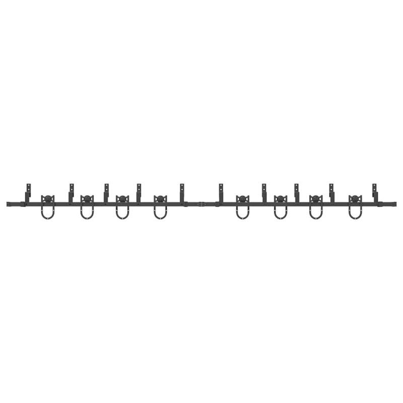 Schiebetürbeschlag-Set 366 cm Stahl Schwarz