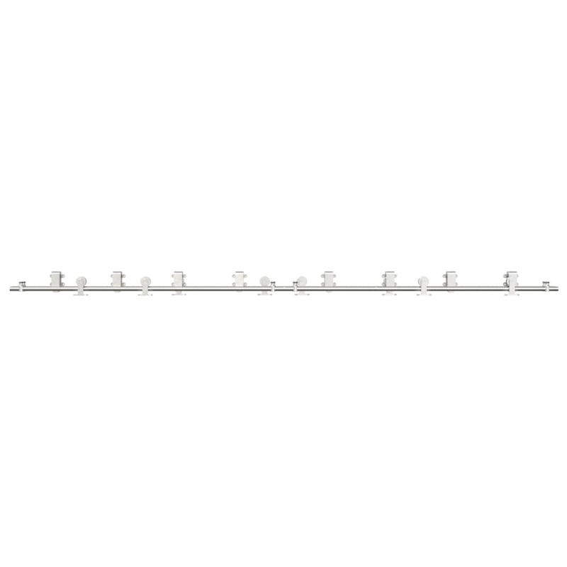 Schiebetür-Beschlagsatz 366 cm Edelstahl Silbern