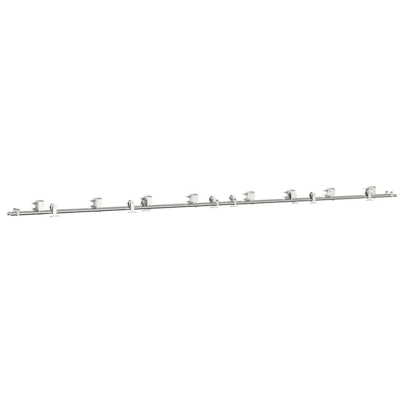 Schiebetür-Beschlagsatz 400 cm Edelstahl Silbern