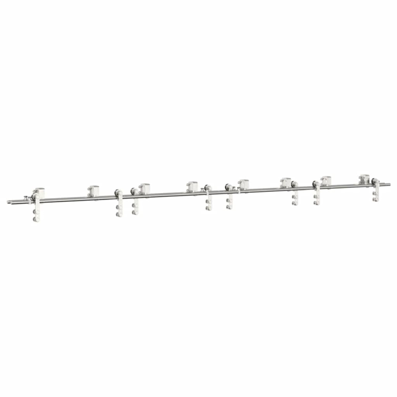 Schiebetür-Beschlagsatz 366 cm Edelstahl Silbern