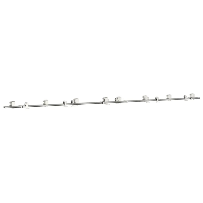 Schiebetür-Beschlagsatz 400 cm Edelstahl Silbern