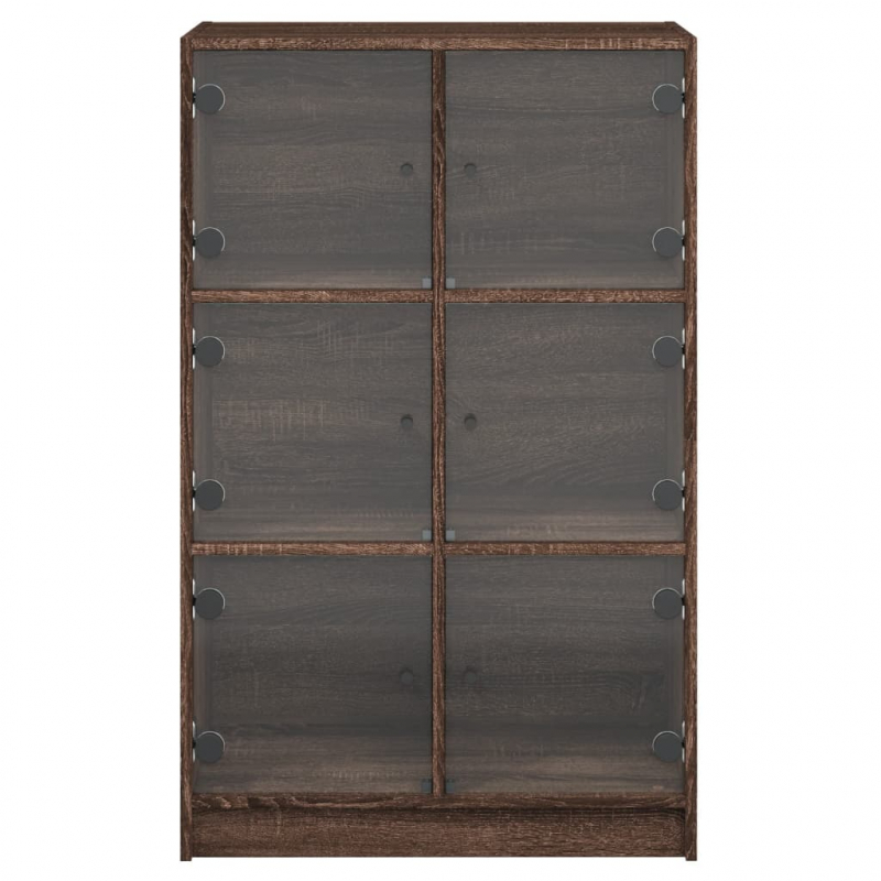Highboard mit Türen Braun Eiche-Optik 68x37x109cm Holzwerkstoff