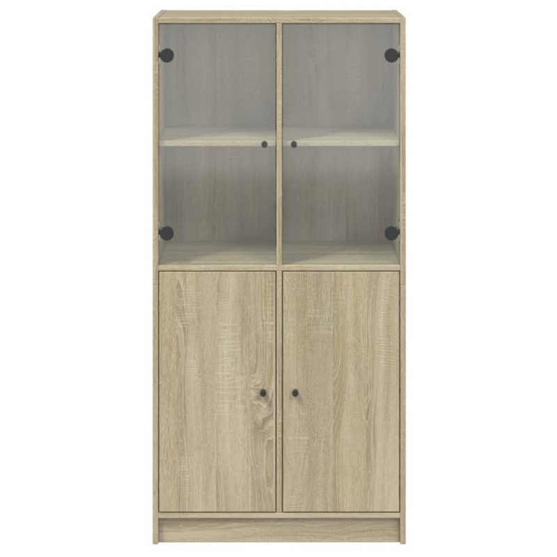 Highboard mit Türen Sonoma-Eiche 68x37x142 cm Holzwerkstoff