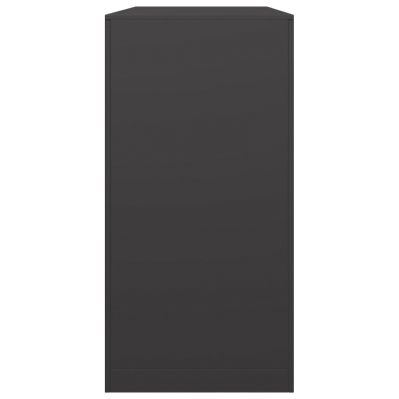 Brennholzregal Schwarz 100x40x80 cm Stahl