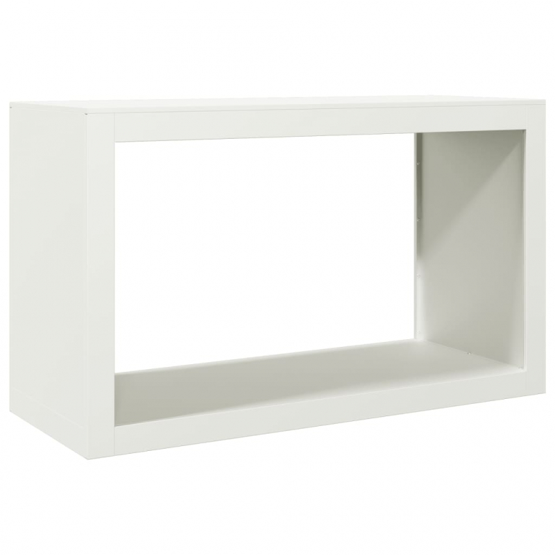 Brennholzregal Weiß 100x40x60 cm Stahl