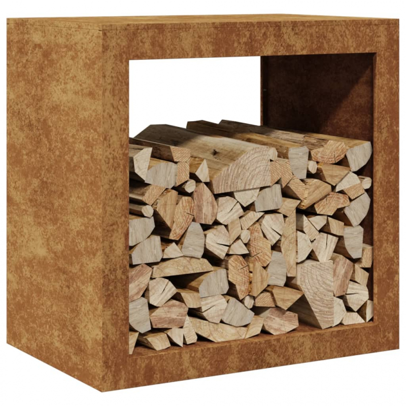 Brennholzregal 60x40x60 cm Wetterfester Stahl