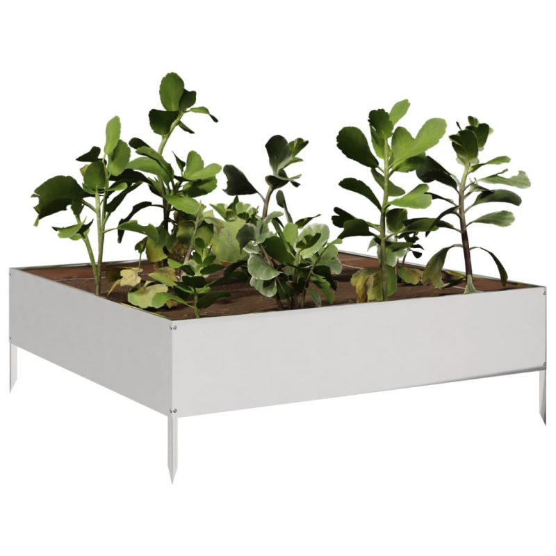 Hochbeet 100x100x33,5 cm Edelstahl