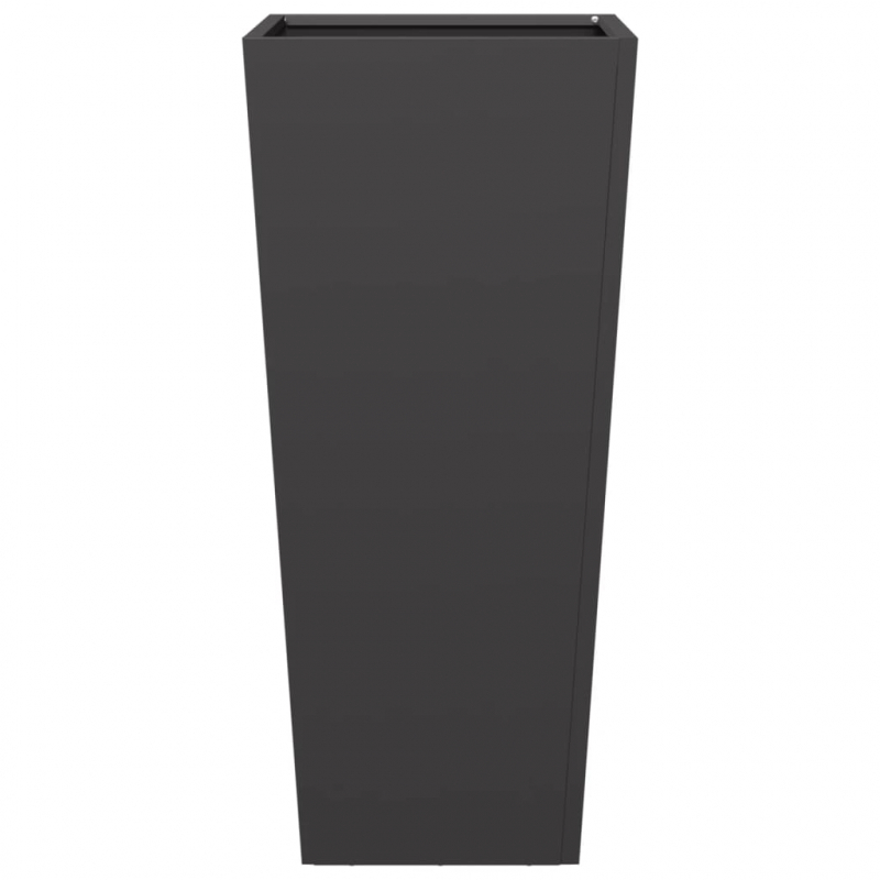 Pflanzkübel 2 Stk. Schwarz 35x35x75 cm Stahl