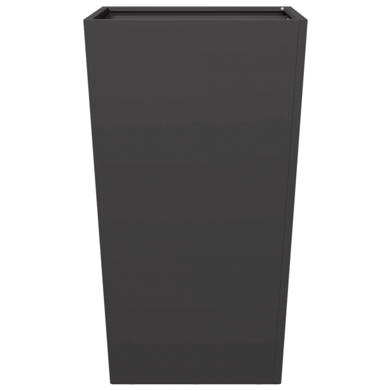 Pflanzkübel 2 Stk. Schwarz 45x45x75 cm Stahl