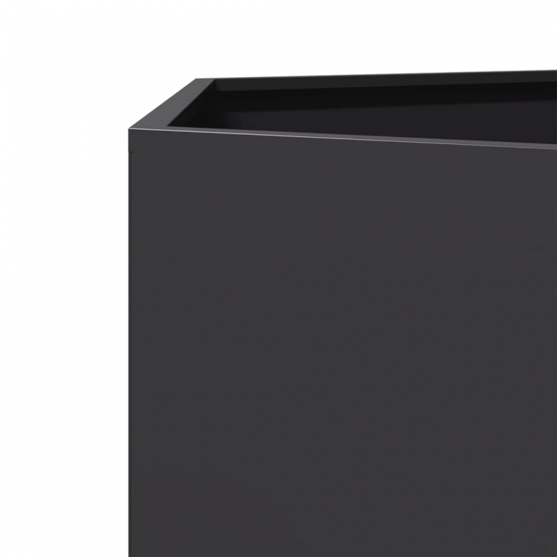 Garten-Pflanzgefäße 2 Stück Schwarz Sechseckig 46x40x45 Stahl