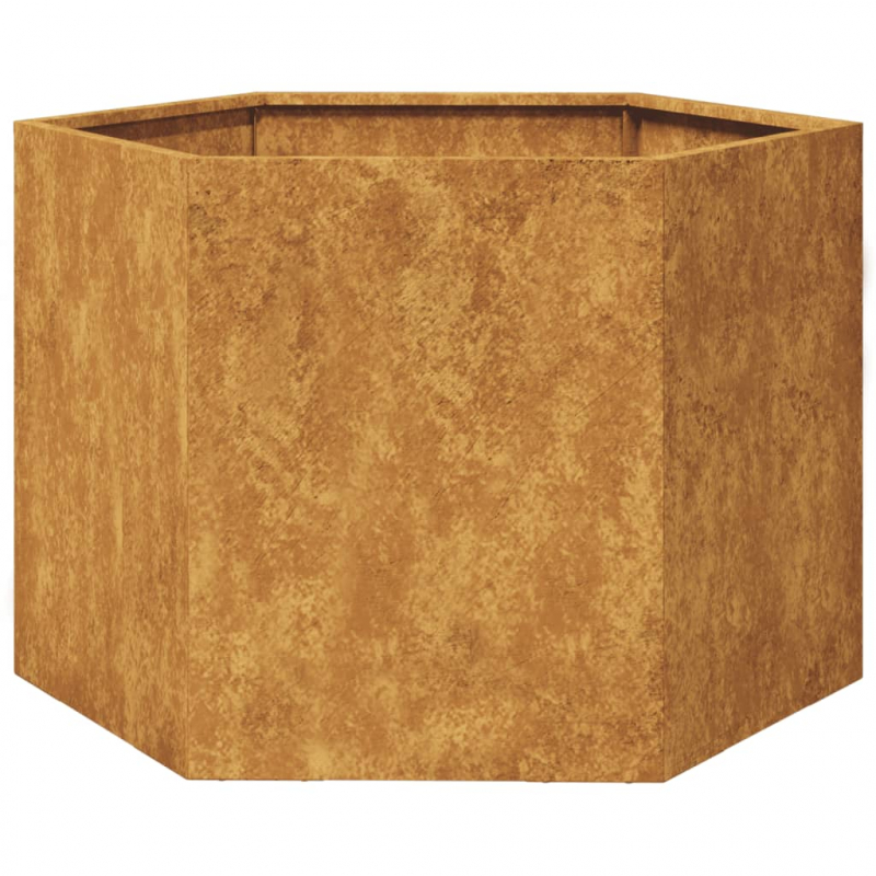 Pflanzkübel Sechseckig 69x60x45 cm Wetterfester Stahl