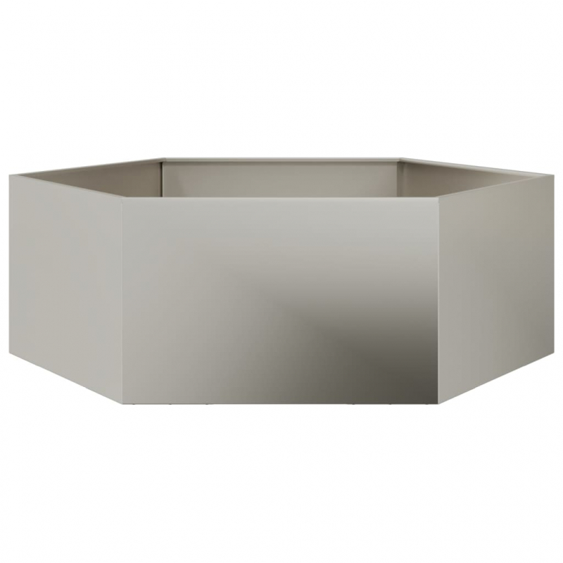 Pflanzkübel Sechseckig 138x120x45 cm Wetterfester Stahl