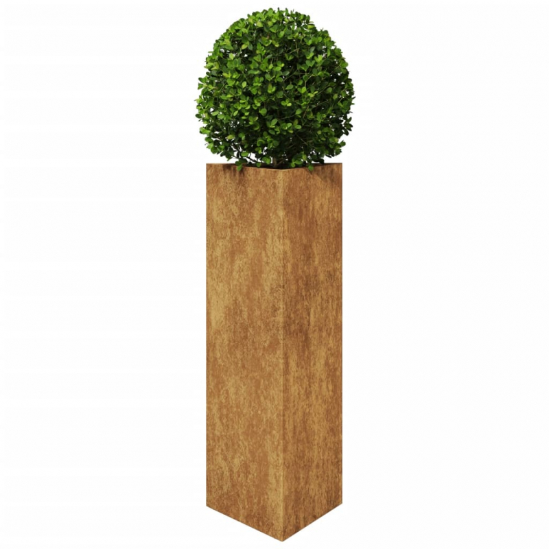 Pflanzkübel 2 Stk. Dreieckig 30x26x75 cm Wetterfester Stahl