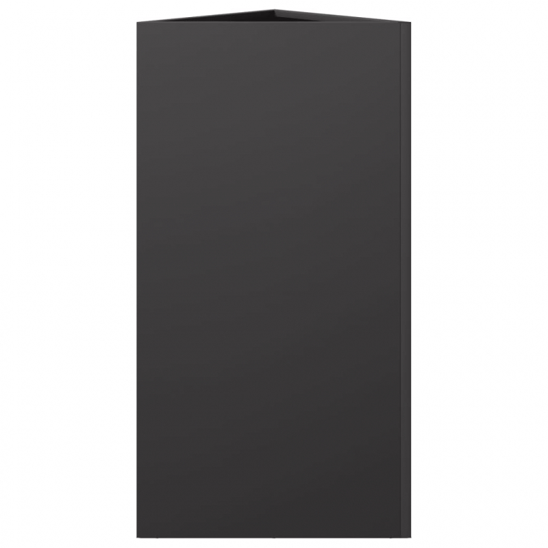 Pflanzkübel 2 Stk. Schwarz Dreieckig 40x34,5x70 cm Stahl