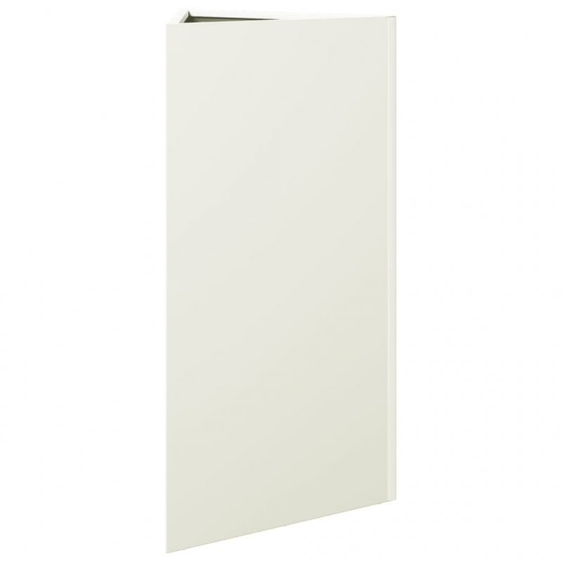Pflanzkübel 2 Stk. Weiß Dreieckig 40x34,5x70 cm Stahl