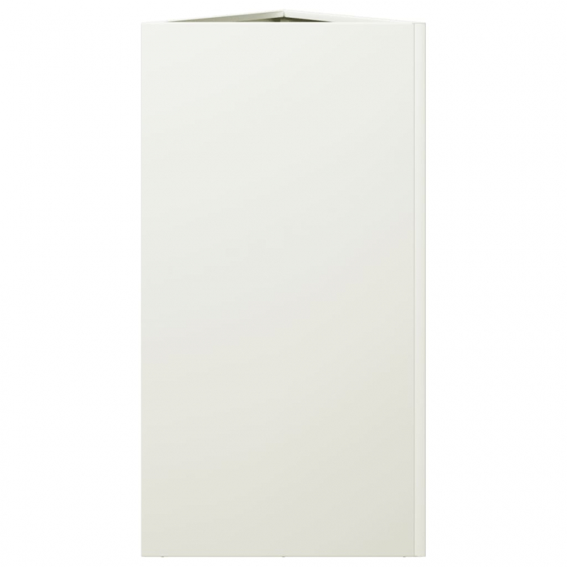 Pflanzkübel 2 Stk. Weiß Dreieckig 40x34,5x70 cm Stahl