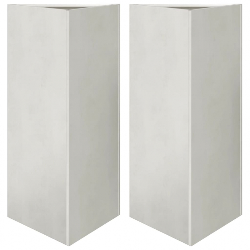 Pflanzkübel 2 Stk. Dreieckig 40x40x75 cm Edelstahl