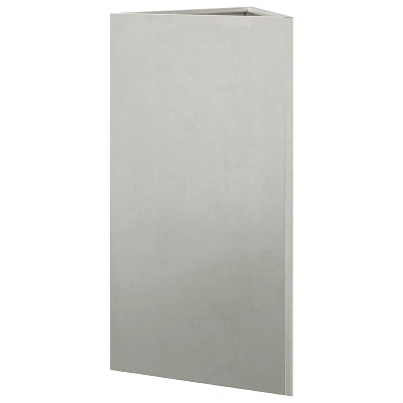 Pflanzkübel 2 Stk. Dreieckig 40x40x75 cm Edelstahl
