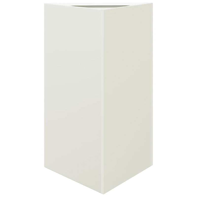 Pflanzkübel 2 Stk. Weiß Dreieckig 50x43x75 cm Stahl