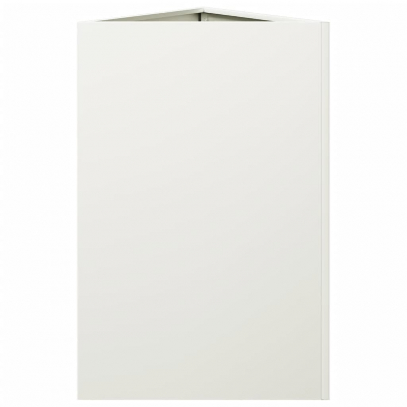 Pflanzkübel 2 Stk. Weiß Dreieckig 50x43x75 cm Stahl