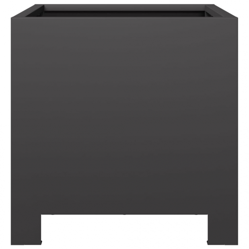 Pflanzkübel 2 Stk. Schwarz 30x30x30 Stahl