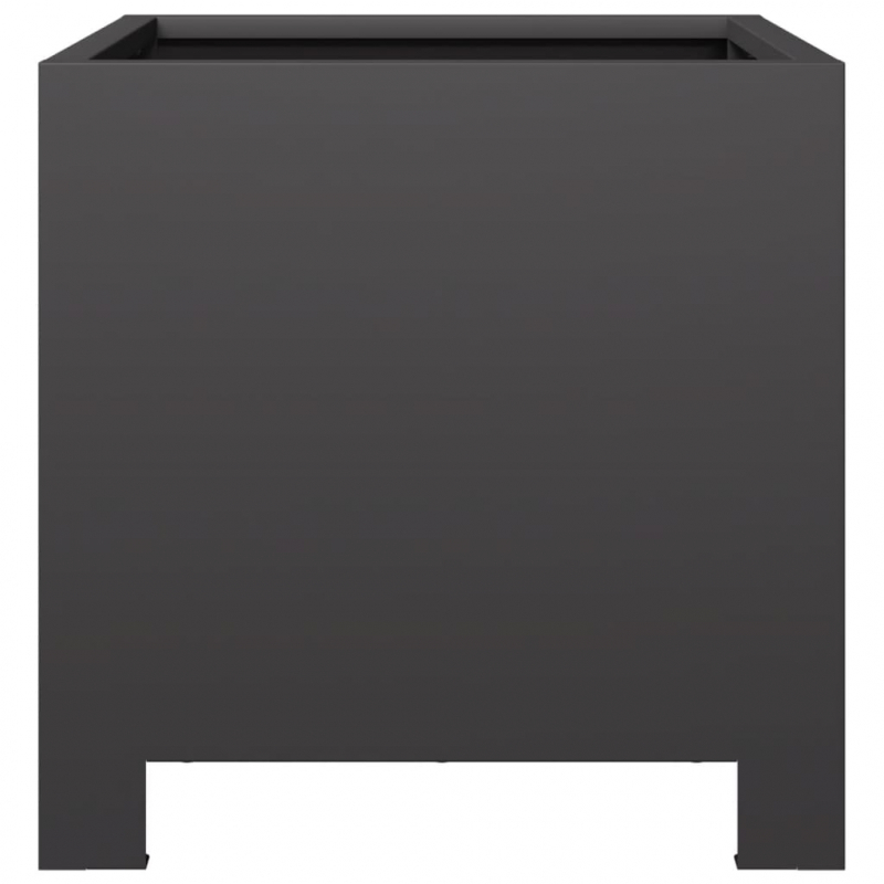 Pflanzkübel 2 Stk. Schwarz 30x30x30 Stahl