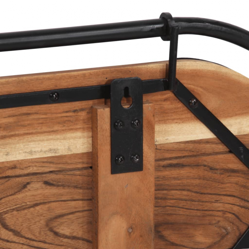 Wandgarderobe mit 5 Haken Massivholz Akazie