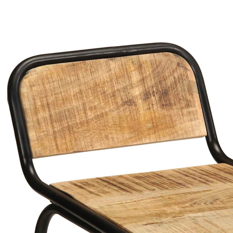 Barhocker 4 Stk. 46x35,5x70 cm Raues Mango Massivholz