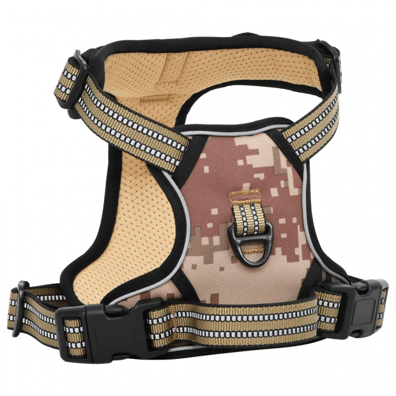 Hundegeschirr mit Leine & Halsband Verstellbar Camouflage L