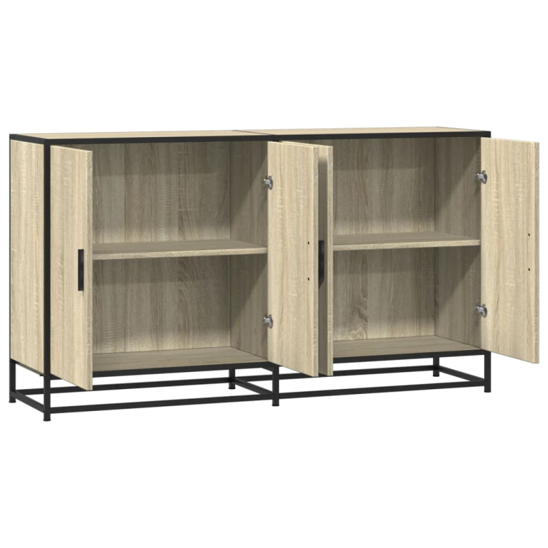 Sideboard Sonoma-Eiche 134x35x76 cm Holzwerkstoff