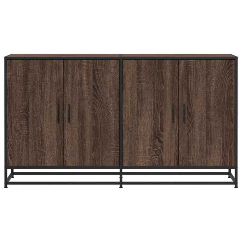 Sideboard Braun Eichen-Optik 134x35x76 cm Holzwerkstoff