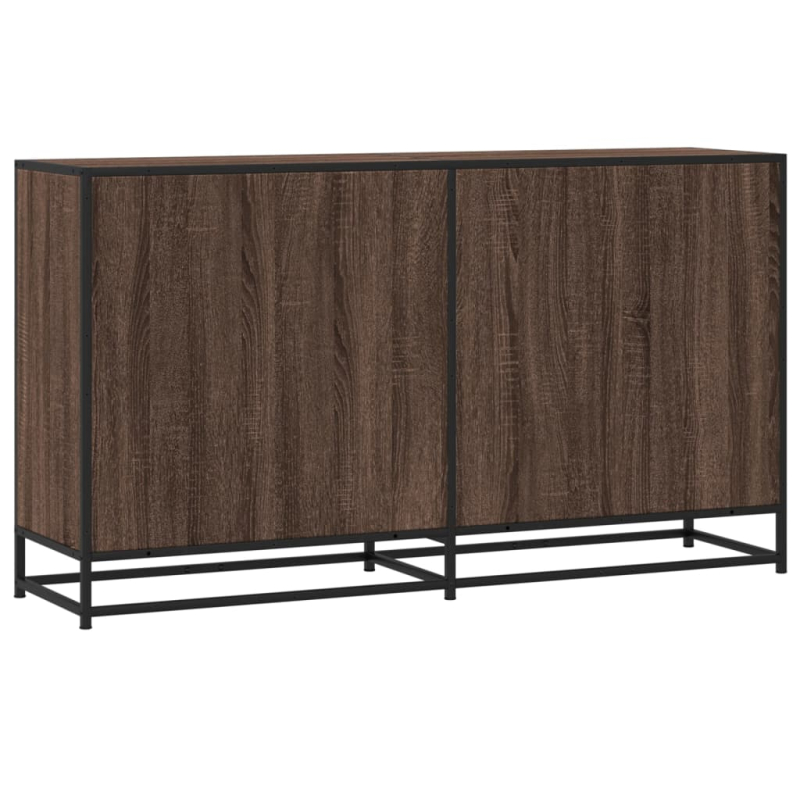 Sideboard Braun Eichen-Optik 134x35x76 cm Holzwerkstoff