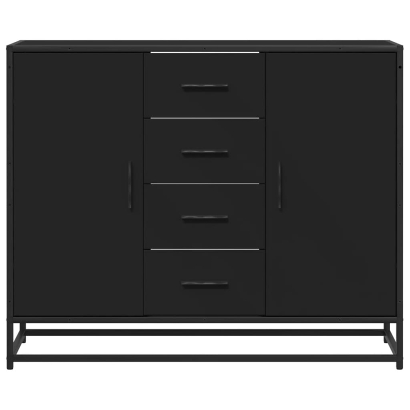 Sideboard Schwarz 92x35x76 cm Holzwerkstoff