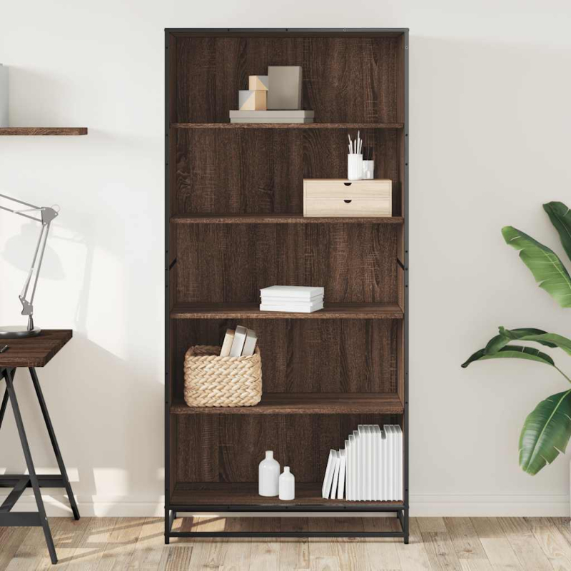 Bücherregal Räuchereiche 80,5x35x170,5 cm Holzwerkstoff