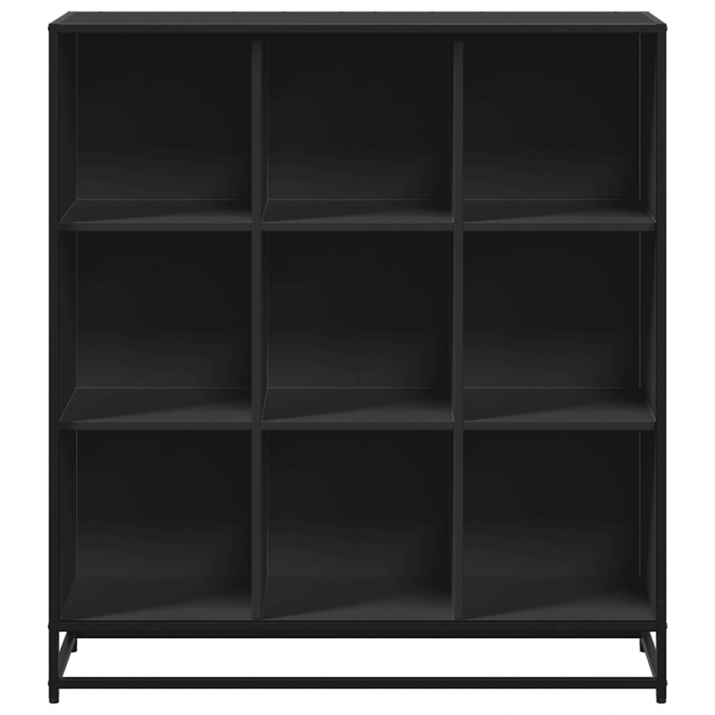 Bücherregal Schwarz 97,5x33x107,5 cm Holzwerkstoff und Metall