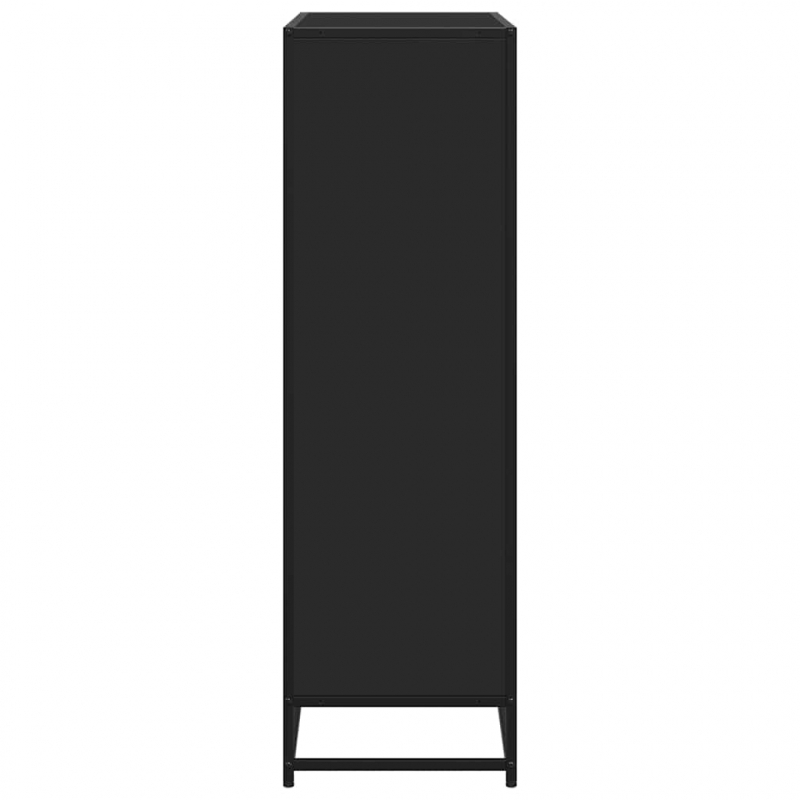 Bücherregal Schwarz 97,5x33x107,5 cm Holzwerkstoff und Metall