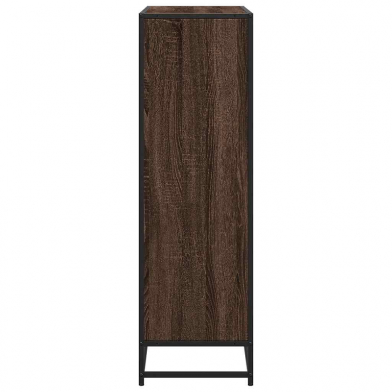 Bücherregal Eichen-Optik 97,5x33x107,5 Holzwerkstoff und Metall