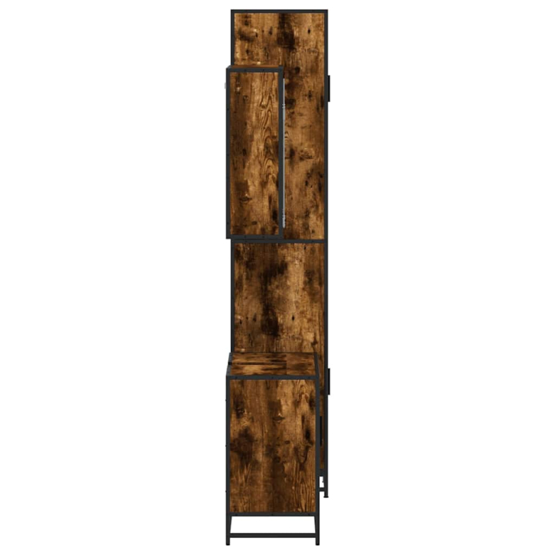3-tlg. Badmöbel-Set Räuchereiche Holzwerkstoff