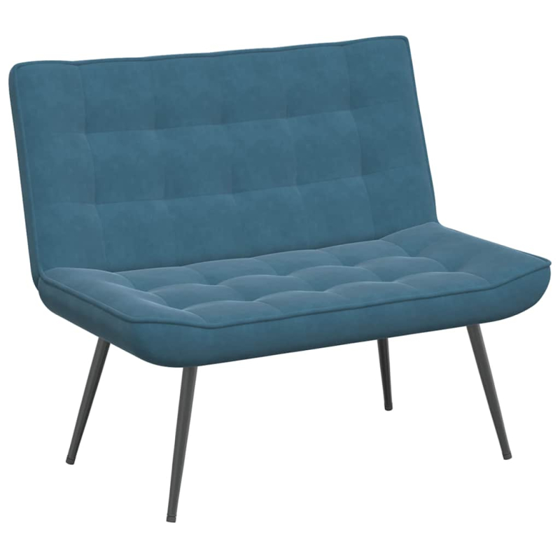 Sitzbank Blau 110x74x84 cm Samt