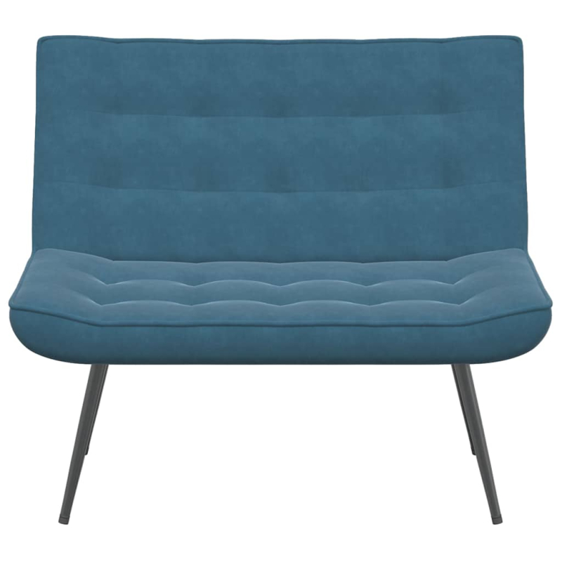 Sitzbank Blau 110x74x84 cm Samt