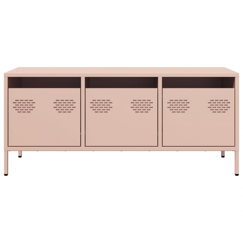 TV-Schrank Rosa 101,5x39x43,5 cm Kaltgewalzter Stahl