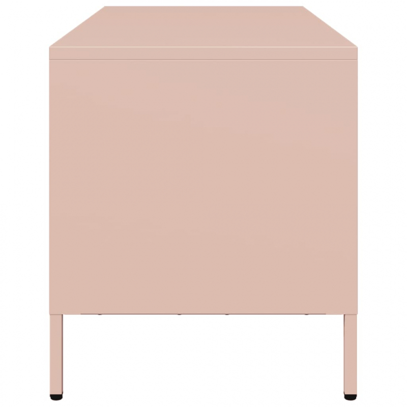 TV-Schrank Rosa 101,5x39x43,5 cm Kaltgewalzter Stahl