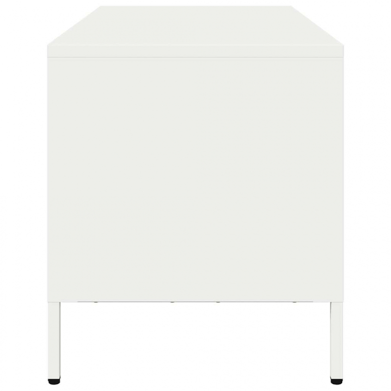 TV-Schrank Weiß 101,5x39x43,5 cm Kaltgewalzter Stahl