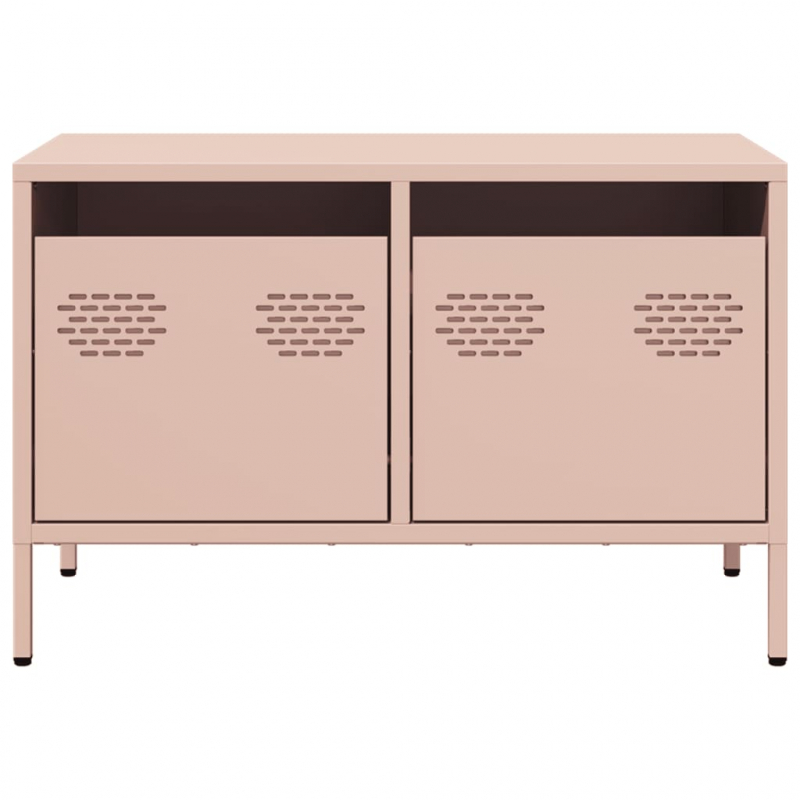 TV-Schrank Rosa 68x39x43,5 cm Kaltgewalzter Stahl