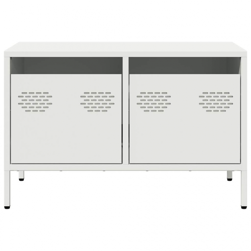 TV-Schrank Weiß 68x39x43,5 cm Kaltgewalzter Stahl