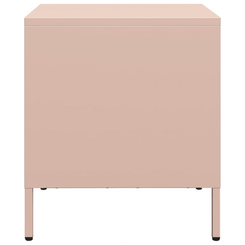 Nachttische 2 Stk. Rosa 35x39x43,5 cm Stahl